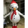 Halloween Red Hat Snowman Mascot Costume Adult Size Cartoon Anime theme character Carnival Men Women Dress Christmas Fancy Performance Party Dress