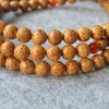 Filo naturale Indonesia Longans Fengyan Bodhi Bracciale con perline rotonde fini