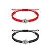 Braccialetti con ciondoli Evil Eye Funtopia Pacchetto di protezione Ojo regolabile unisex Bracciale Hamsa con corda elastica intrecciato a mano Rosso Nero St Amnbh