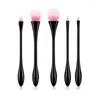 Pincéis de maquiagem 5pcs Kit de forma de cintura bonita galvanizada Fundação Pó Cílios Maquiagem Make Up Set