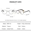 Solglasögon ramar handgjorda plattor Pure Titanium Glasses Frame Men 2023 Designer Eyeglasses Women Fashion Retro Eyewear Flat