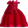 Kızlar Elbise Nakış İpek Prenses Elbise Kız Bebek Çiçek Zarif Kış Partisi Noel Cadılar Bayramı Çocuk Giysileri 230406