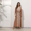 Parti Elbiseleri 2023 Fahion Müslüman Nakış Dantelli Arap Orta Doğu zarif iki parçalı elbise