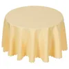 Nappe de table ronde beige de 70,8 pouces, tissu en polyester sans plis, housse lavable pour salle à manger