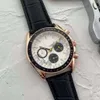 Pahalı erkekler Speedmaster Menwatch High Valtiy Kronograf Kuvars Hareketi bekçi Uhr K8AX Monter Omegs Luxe Kutu ile