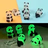 Decorative Figurines 5Pcs/Set Glowing Panda Mini Miniature Micro Landscape Ornament In Dark Flower Potted Decor