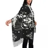 Foulards Femme Grand Hekate Triple Déesse Femmes Hiver Épais Chaud Gland Châle Wrap Goth Occulte Halloween Sorcière Écharpe