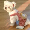 Odzież dla psów jesień ubrania zimowe ciepłe aksamit grube bawełniane płaszcz z bawełny cztero -nogi mały średni zwierzak