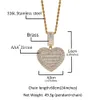 Chokers THE BLING KING Large Size Heart Shape Custom Po Locket Frame Pendant Tennis Memory Jewelry For Couple Valentine's Day Gift 230404