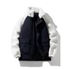 New hot selling plush cotton jacket, fashionable men's fashion, popular men's down jacket, winter thickened warm body casual jacket