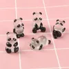 Decorative Figurines 5Pcs/Set Glowing Panda Mini Miniature Micro Landscape Ornament In Dark Flower Potted Decor