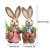 Sonstiges Event Party Supplies Jahr Ostern Stroh Kaninchen Dekoration mit Kleidung Happy Home Garden Wedding Ornament Po Requisiten Crafts Bunny 230406