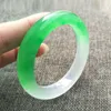 Bangle Send Certificate Natural Jade Women äkta Certified Jades Stone Bamboo Bangles Jadeite Armband Lucky Amulet Gift