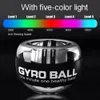 Power Polsen LED Gyroscopische bal Autostart Bereik Gyro Pols Bal oefening Arm Hand Spierkracht Trainer Gym Fitnessapparatuur 230406