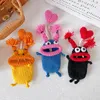 Keychains Funny Unique Knitted Sausage Mouth Design Key Holder Useful Keyrings With Storage Bag Cute Doll Pendant Gifts Toy