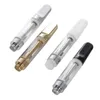 510 vape-karren lege keramische spoeltips 0,5 0,8 1 ml zilver goud metaal e-sigaret wegwerp cartridge tank voor dikke olie aangepaste verpakking zakken print logo