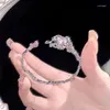 Charm Bracelets Sparkle Beads Crystal Heart Magic Stick Bracelet For Women Sweet Romantic Exquisite Aesthetic Accessories Vintage Trendy