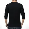 Männer T Shirts Langarm Mode Druck Frühling Marke Kleidung Beiläufige Dünne V-ausschnitt Baumwolle Hemd Homme Tees M-5XL