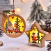 Nya juldekorationer LED-ljusemitterande julgranhänge Santa Claus Snowman Deer Night Light Ornament Pendant