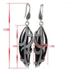 Dangle Earrings Real 925 Sterling Silver Leaf Shap Earring For Women Vintage Natural Stones Drop Female Retro Thai Jewelry