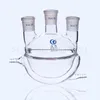 Lab Harf Encase Three Mouth Glass Jacketed Reaction Bottle Laboratorium Dubbellaags Flask
