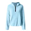 Women's Hoodies Sweatshirt Womens Oversized Half Zip Pullover Long Sleeve Fleece Quarter Hoodie Sweater Lavender Up