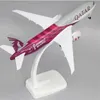 Objetos decorativos Figuras de liga metal air qatar Airways Boeing 777 B777 Modelo de avião Diecast Air Aircraft Wheels W Wheels Organings de pouso 20cm 230406