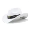 Basker Leathers Band Cowboy Hat Vintage Western Styles Cowgirl för cosplayfest