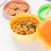 Vaisselle mignonne Hamburger Double niveau boîte à déjeuner Burger Bento boîte à déjeuner enfants école conteneur vaisselle ensemble avec fourchette enfants