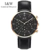 Armbandsur Relogio Masculino Carnival Fashion Ultrathin Quartz Watch Schweiz Movement Week Calender Band HD Luminous Menwristw