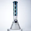 Jogo Beaker Vidro Bong Hookahs Tubo Reto Tubulações de Água Oil Dab Rigs 18mm Junta Feminina com Tigela e Downstem