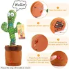 Decoratieve objecten Figurines Verjaardagscadeau Dancing Cactus Electron Plush Toy Soft Doll Babies die kunnen zingen en danstem interactief Bled 230406