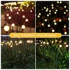2Pcs Solar Garden Lights Swaying Firefly Lamps Supplies IP65 Waterproof High Flexibility No Wiring Required Automa