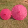 Parapluie de danse parasols blanc rose chinois parapluie de tissu coloré