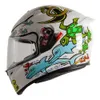 AGV Full Helmets Men and Women's Motorcycle Helmets K3 SV-S Motorcycle Hełm White Zoo WN-LEDB