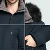 Masculino de casaco de inverno masculino masculino de manga longa parka casaco de casaco masculino colarinho de peles de colarinho de pêlo homem tamanho de cor sólida m-3xl