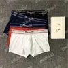 Brevtryckta herrboxare underkläder designer Pure Cotton Men boxer shorts casual andnings underkläder 3plc/set
