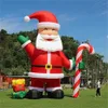 Outdoor Activities Huge Christmas Balloon Inflatable Santa Claus with Cindy Cane Gift Boxes Gift Bag For Xmas Holiday Party