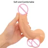 Sex toy masseur sensation de peau réaliste énorme gode matériau doux gros pénis avec ventouse jouets Phallus pour masturbation féminine grand