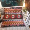 Filtar Tribal Indian Outdoor Rugs Camping Picnic Filt Boho Decorative Bed Plaid Soffa Mats Travel Rug Tassels Linen 230406