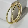 Hoop Huggie Somilia 18k gouden plaat grote hoepel oorbellen 925 Sterling zilver eenvoudige klassieke dames oorrang sieraden voor ladys 230404