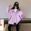 Giubbotti Bambini Primavera Autunno Ragazze Casual Allentato Con cappuccio Top Cappotto per adolescenti Abbigliamento per bambini 6 8 10 12 14 anni Giacca per ragazza