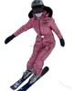 سلع رياضية أخرى جديدة سميكة تزلج دافئة تزلج على التزلج على الجليد ومقاوم للرياح سراويل سترة على الجليد أزياء الثلوج الإناث في الهواء الطلق ارتداء HKD231106