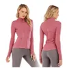 LU-088 2024 YOGA JACKA WOMENS LL Definiera träningsport Coat Fitness Sport Snabbt Dry ActiveWear Top Solid Zip Up Sweatshirt Sportwear Hot Sell 9010ESS