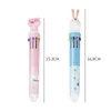 20/10 Sticks Colors Kawaii Söta kontorstillbehör Bollpoint Pen School Stilo Spinning Funny Pens Elegant Student Stationery