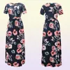 2019 Floral Print Boho Beach sukienki Kobiety długa sukienka maxi sukienki damskie sukienki z krótkim rękawem imprezę kobiet sukienkę swobodną 3123864