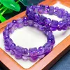 Bangle Natural Amethyst Pixiu Bracelet Handmade Crystal Quartz Jewelry Stretch Children Birthday Gift 1pcs 10x15mm