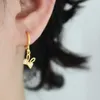 Hoop Earrings VOQ Bow Zircon Ear Buckle 2023 For Female Students Small Earring Jewelry
