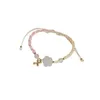 Link Bracelets Korean Bee Flower Woven Rope Bracelet Sweet Fresh Simple Fashion Women's Jewelry