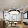LED takfläkt pendellampljus ljuskrona ultratunn osynlig vind enkel modern familj levande matsal sovrum elektriskt